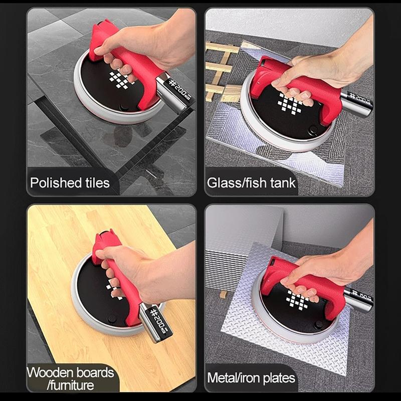 Intelligent Display Electric Suction Cup 220KG Bearing Capacity Heavy Lifter Granite Glass Tile Suckers Lifting Tool 2000mAh