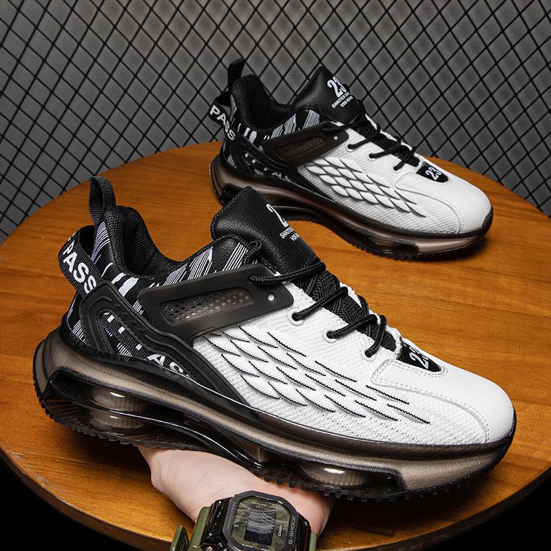 Мужская обувь осень новая повседневная спортивная обувь мужские кроссовки для папы мужская платформа тренд летящее плетение рыбья чешуя спортивная повседневная обувь