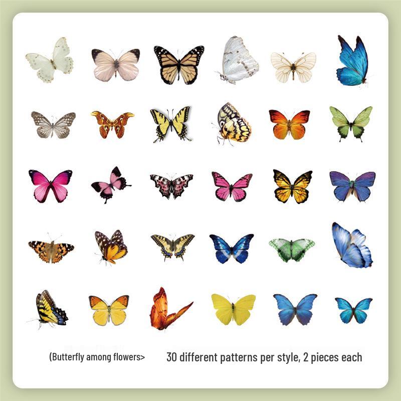 Joyful Nature Story Notebook Sticker Pack: 60 Retro Plant Stickers for Creative Children's Journaling