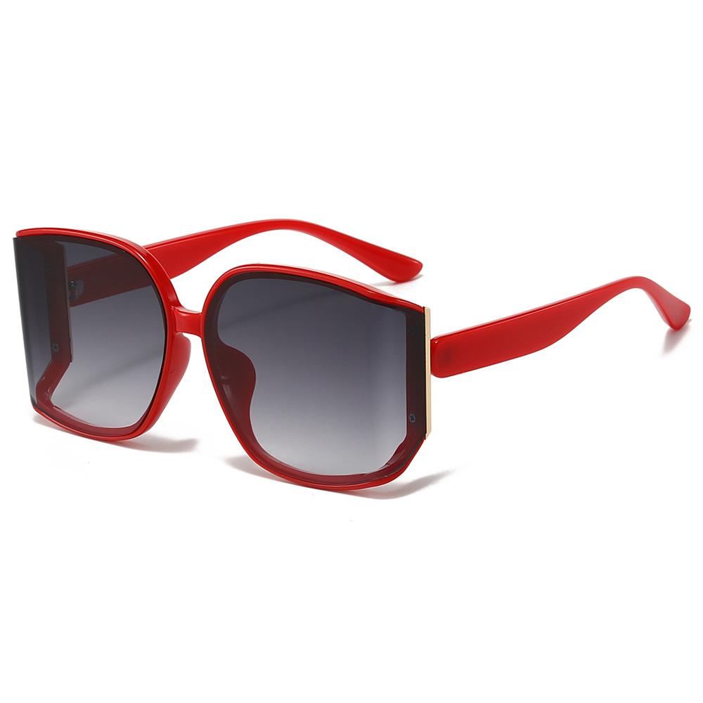 Fashion large frame multilateral curved lenses, sunglasses, European and American high-end UV-proof sunglasses, personalized street glasses