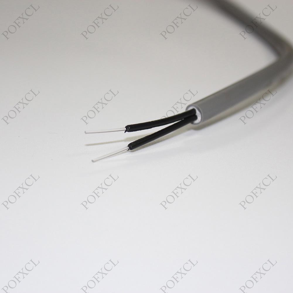 1.0mm Inner / 2.2mm or 4.4mm Outer Dual Core Plastic Optical Fiber Cable for Industrial Control Sensors