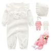 AGRADI Baby Newborn Hospital Discharge Ceremony Baby Formal Coverall for Girls and Includes Set for Shrine Visits and Hospital Discharges Dress,