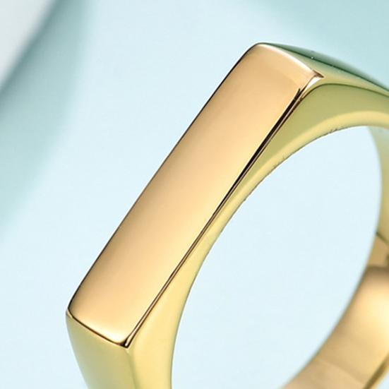 Vintage Unisex Ring Pure Color Polished Titanium Steel Flat Surface Simple Style Luster Multi Sizes Anti-Rust Lightweight Finger Jewelry