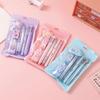 7 Cute Stationery Set School Supplies Including Ballpoint Pen, Pencil Knife, Fluorescent Pen, Correction With Ruler, Art Knife 1ml
