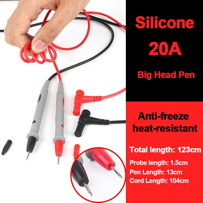 1000 В 20 А позолоченная ручка-мультиметр силиконовая антифриз термостойкая тестовая ручка съемная головка из нержавеющей стали для тестера