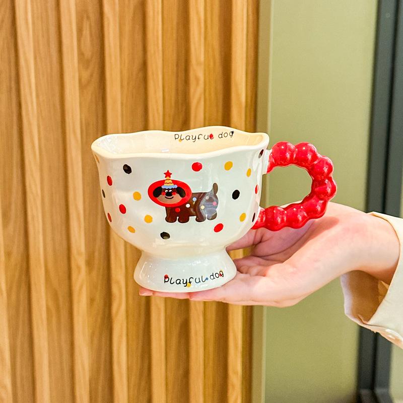 Подарок на день рождения высокой ценности, милая керамическая кружка с кошкой в горошек, практичный сувенирный подарочный набор для девочек и подруг