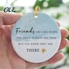 Durable Acrylic Hanging Decors 2D Christmas Round Ornaments, Santa Snowflake Reindeer Tree Ceiling Decorations Decorations, Reusable Pendants