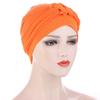 Multicolor Side Braid Soft Headscarf Hat for Muslim Women and Chemotherapy Patients
