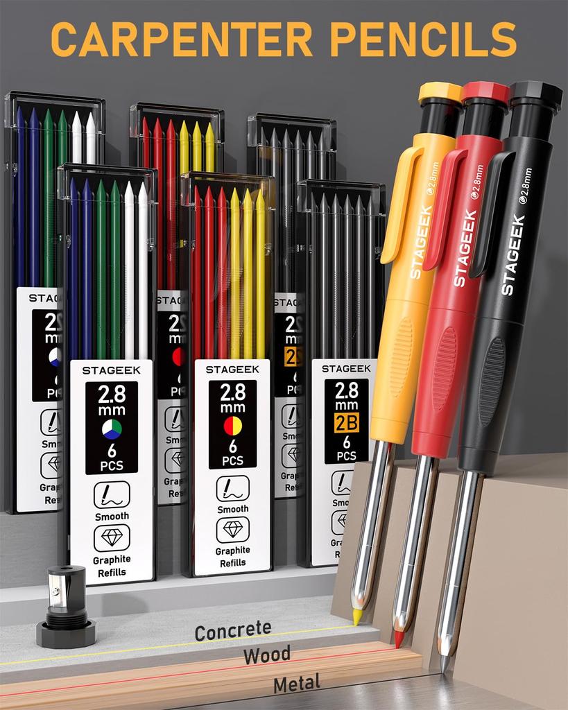 STAGEEK Architectural Mechanical Pencil Set