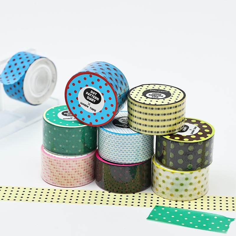 Journal GO 2cmx2m Decorative Adhesive Tape Dot Masking Washi Tape Scrapbooking Collage Junk Journal Card Craft Making Stickers