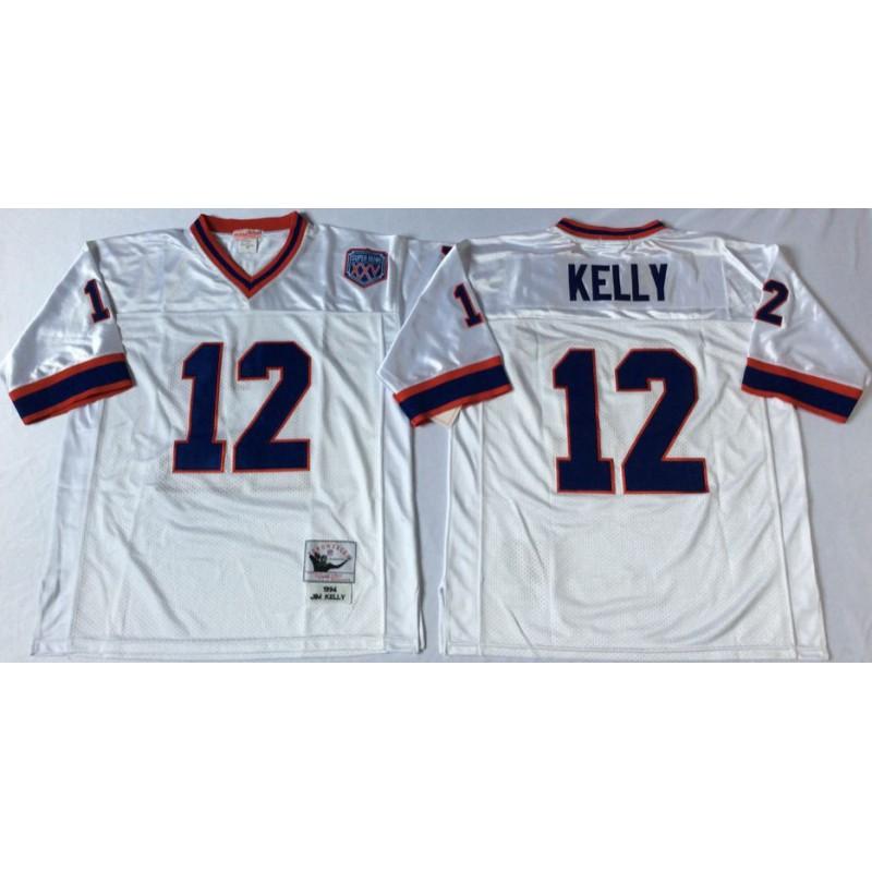 Buffalo Bills NFL Retro Jersey 12 34 Mens Football Uniform Costume Fan Apparel Cotton Blend Sportswear