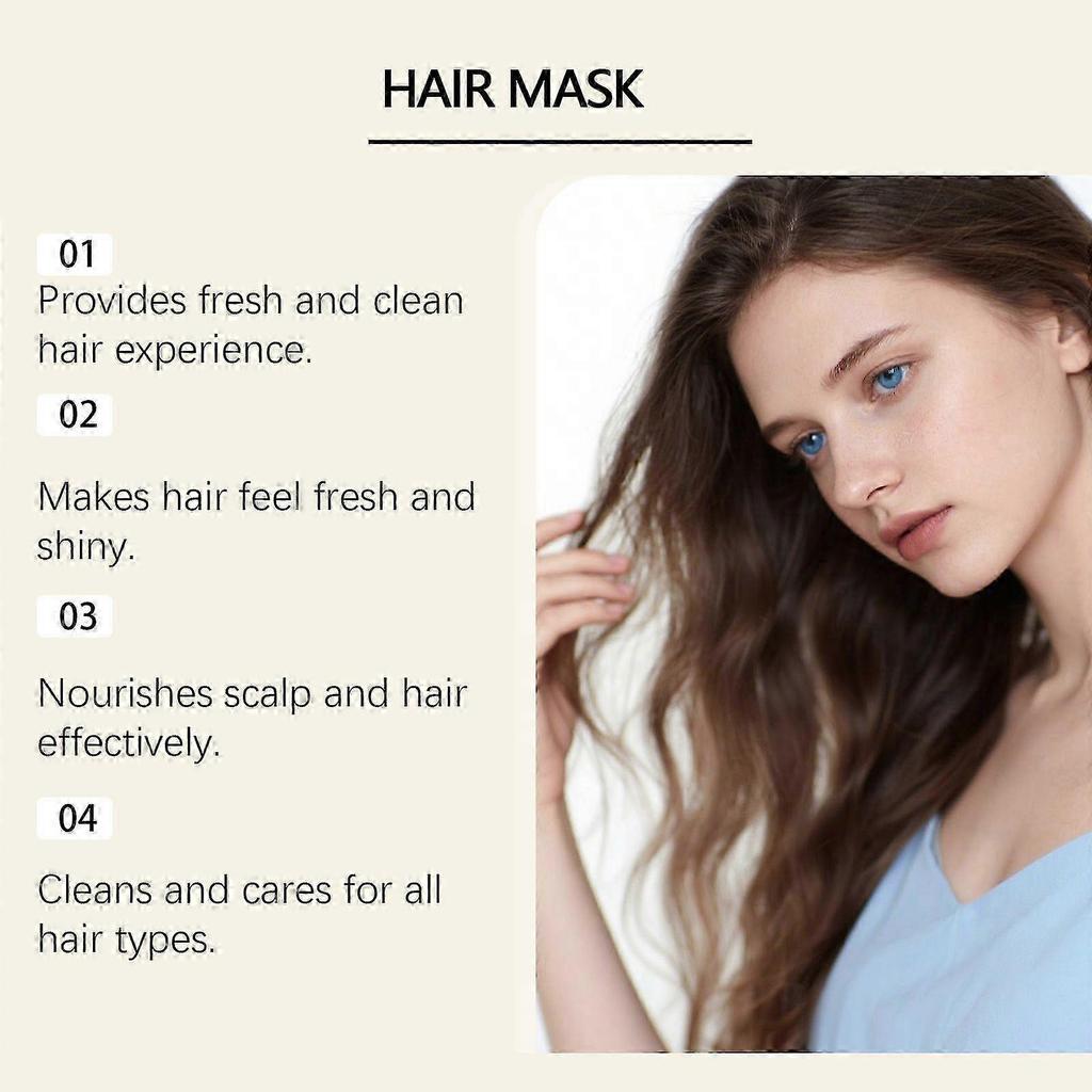 Hair Oil, Hair Mask, Shampoo Soap Set with Usman Grass & Leaf of Oriental Arborvitae, Gentle & Nourishing Natural Herbal Hair Cleanser for All Hair Ty