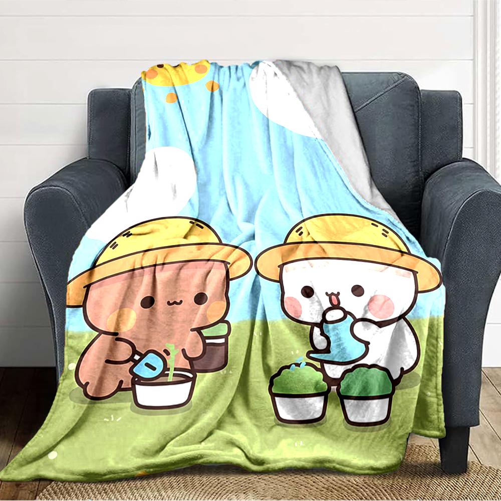 1pc Yier BuBu Bear3 Blanket, Gift, for Men and Women, Soft Blanket, Good for Sofa Bed Couch Travel, Lightweight Flannel Blanket