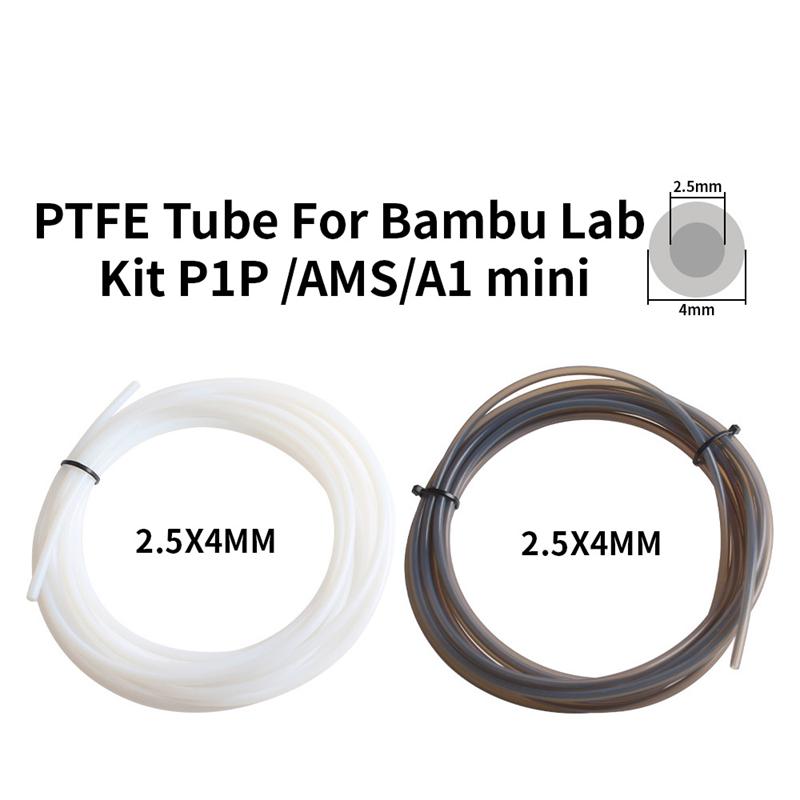 Мини 3D-принтер PTFE трубка 1,75 мм Bambulab Ptfe трубка 4 м Белый Серый AMS LITE для Bambu Lab Ptfe трубка 2,5 мм 4 мм Детали для филамента