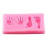 Детские силиконовые формы, детские формы для помадки для ног, инструменты для украшения торта, детские ручные формы для кексов, шоколадные конфеты, смоляные глиняные формы