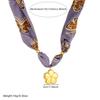316L Stainless Steel Gray Ribbon Chain Classic 5-Leaf Flower Pendant Necklace Women 18k Gold Plated Waterproof Jewelry