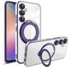 Чехол для телефона Samsung Galaxy A16 A06 A55 A35 A25 A15 A05S Прозрачный чехол из ТПУ с тонким противоударным покрытием и вращающейся на 360° подставкой