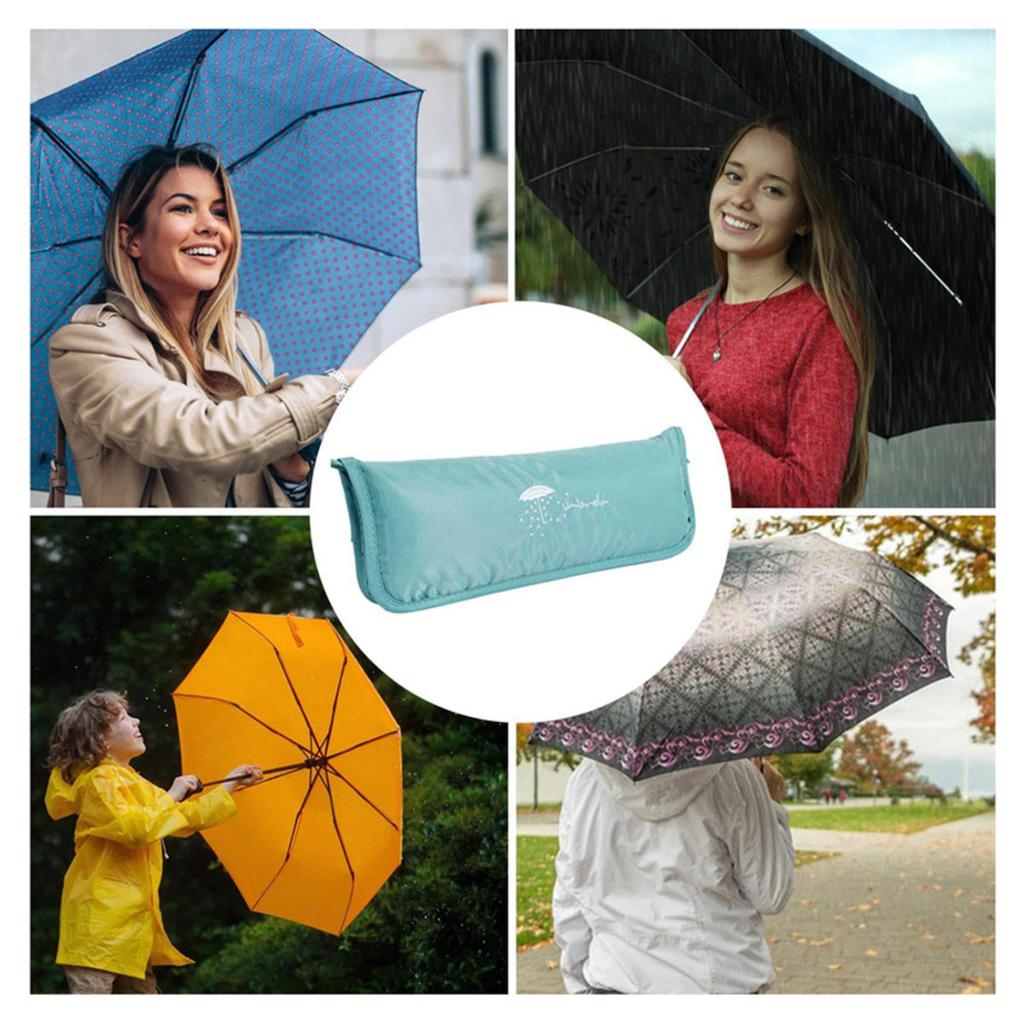 Umbrella Storage Bag Waterproof Folding Wet Umbrella Carry Case Travel Portable Umbrellas Cover Versatile For Home Camping