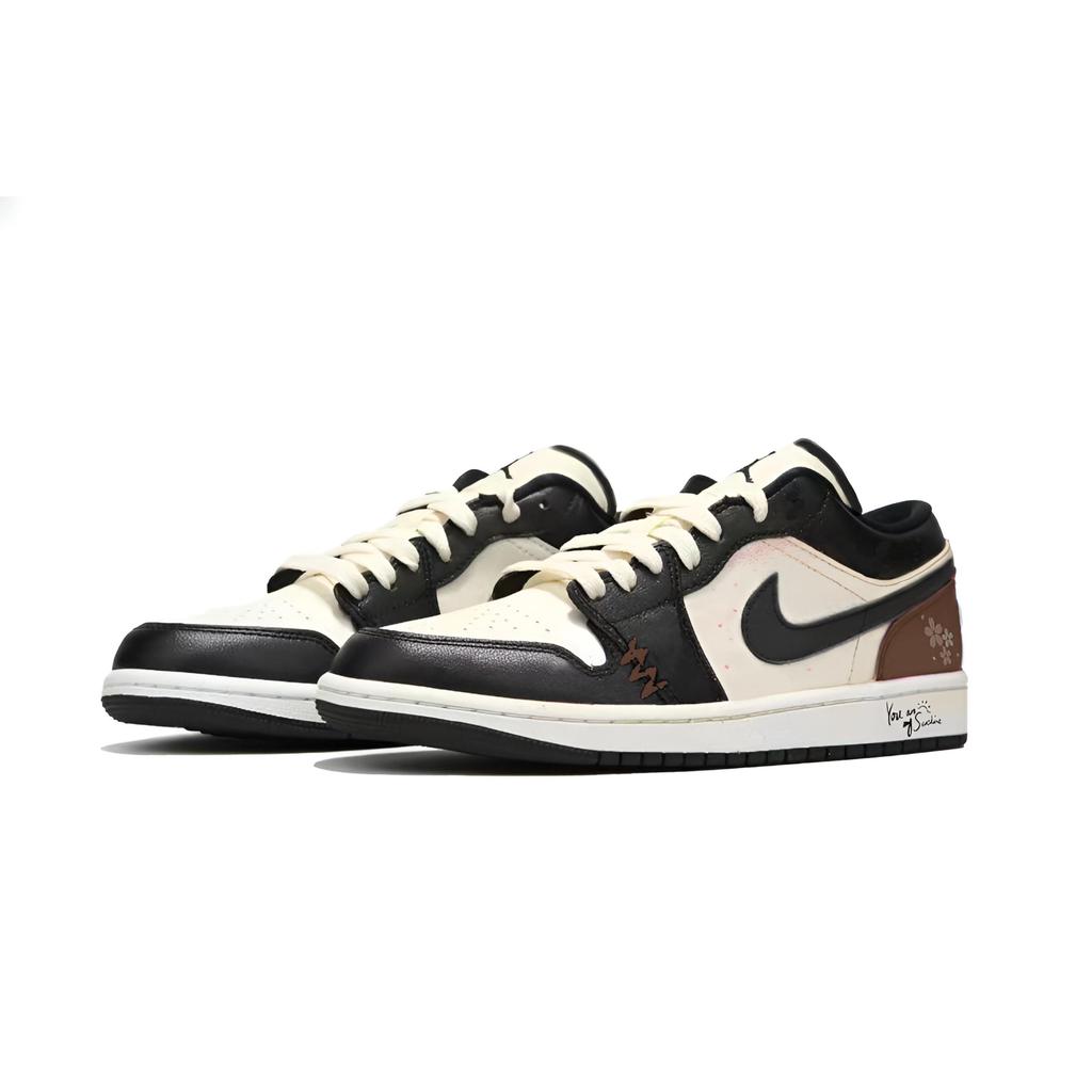 Jordan Air Jordan 1 Амортизация Низкие Винтажные Баскетбольные Кроссовки Мужские Черные 553558-132(Команда330-)