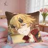 Thoma Genshin Impact Cushion Cover Square Short Plush Pillow Case Living Room Sofa Home Decor Funda X