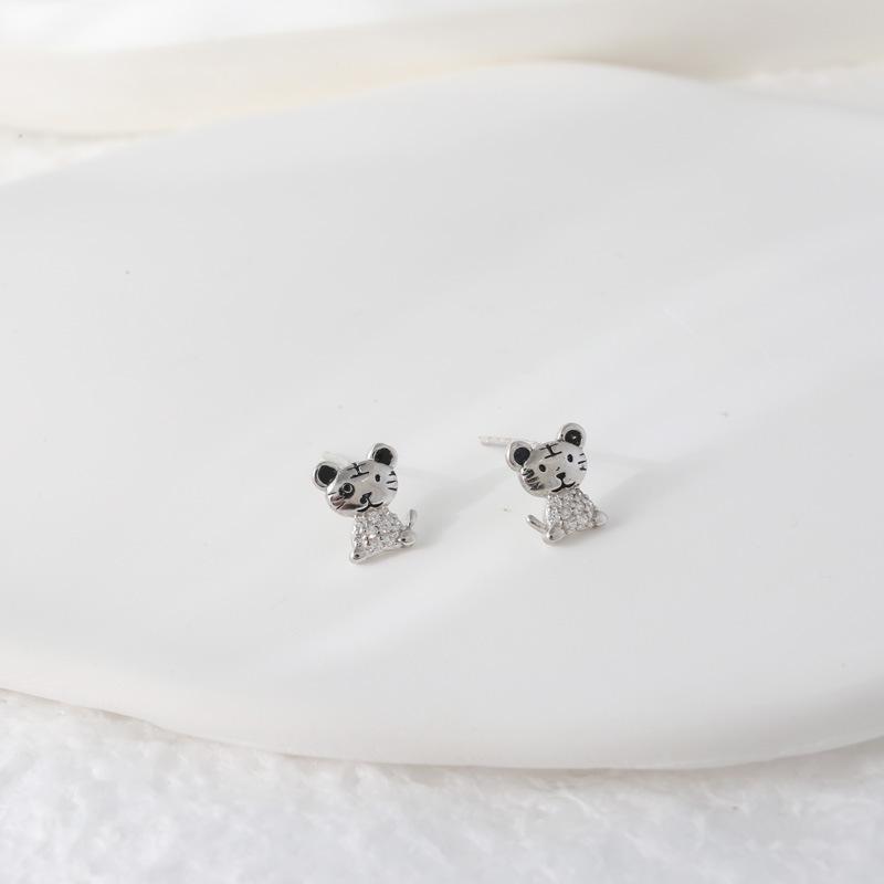 Милые серьги с маленьким тигром, женские модные серьги, новый стиль, уникальный дизайн, темпераментные серьги