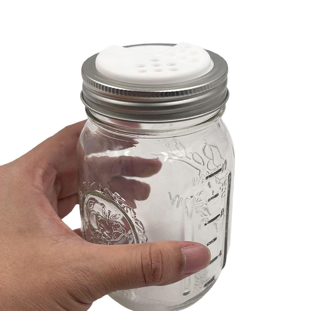 Air Tight Seasoning Jar Lids Plastic Spice Dispenser Tops Convenient Mason Jar Lids Kitchen
