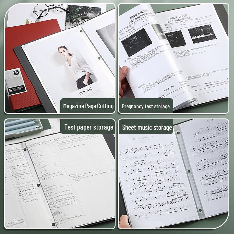 Испанская книга данных: Папка-вкладыш и контрольная бумага формата А4 на 30, 60, 80, 40 страниц с карманом для хранения файлов и канцелярских принадлежностей