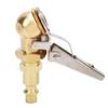 Brass Chuck Closed Tire Inflation Nozzle Chuck and Fitting 1Celsius4 Inch FNPT Thread
