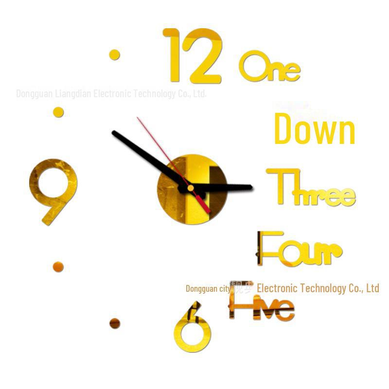 3D Luminous Acrylic Quartz DIY Silent Wall Clock for Living Rooms