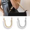 Bag Chain Replacement Handles with Clips Double-layered Faux Pearl Thick Chain Shoulder