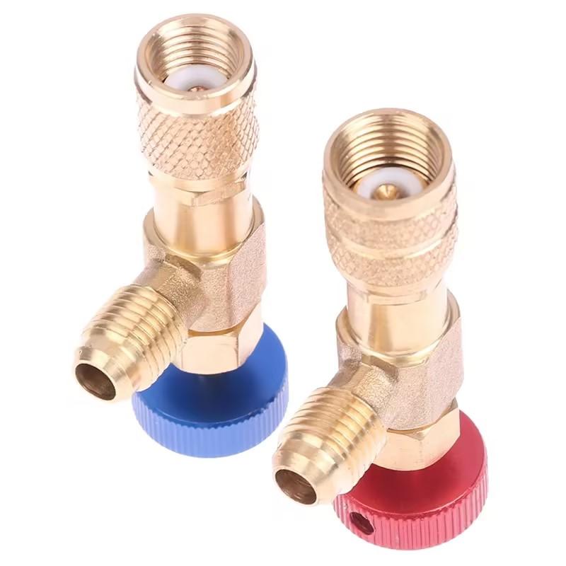 1 шт. Адаптер для холодильной зарядки кондиционера для R410A R22 1/4" Жидкостный предохранительный клапан шланг R22 медный адаптер ручной