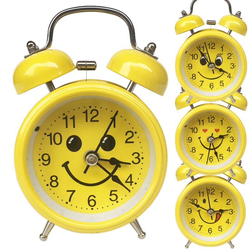 Childrens School Desk Alarm Clock With Metal Frame And Night Light Feature