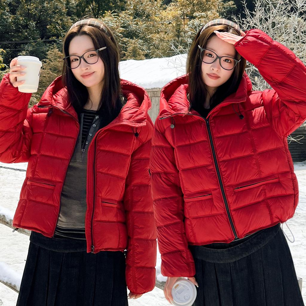 Winter new women's fashion short hooded down cotton-padded casual foreign-style warm cotton-padded clothes