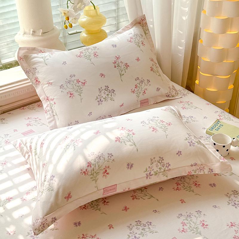 Хлопковые наволочки: Чистый хлопок, простой стиль для дома, общежитий, одноместных и двухместных комнат (Одиночный/Пара)