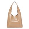 2025 New Korean Minimalist Lazy Style Tote Bag Feeling Fashionable Oil Wax Leather Large-capacity Portable Shoulder Bag