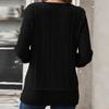 Women's Solid Color Button Top Slim Fit Long Sleeved T-shirt Top