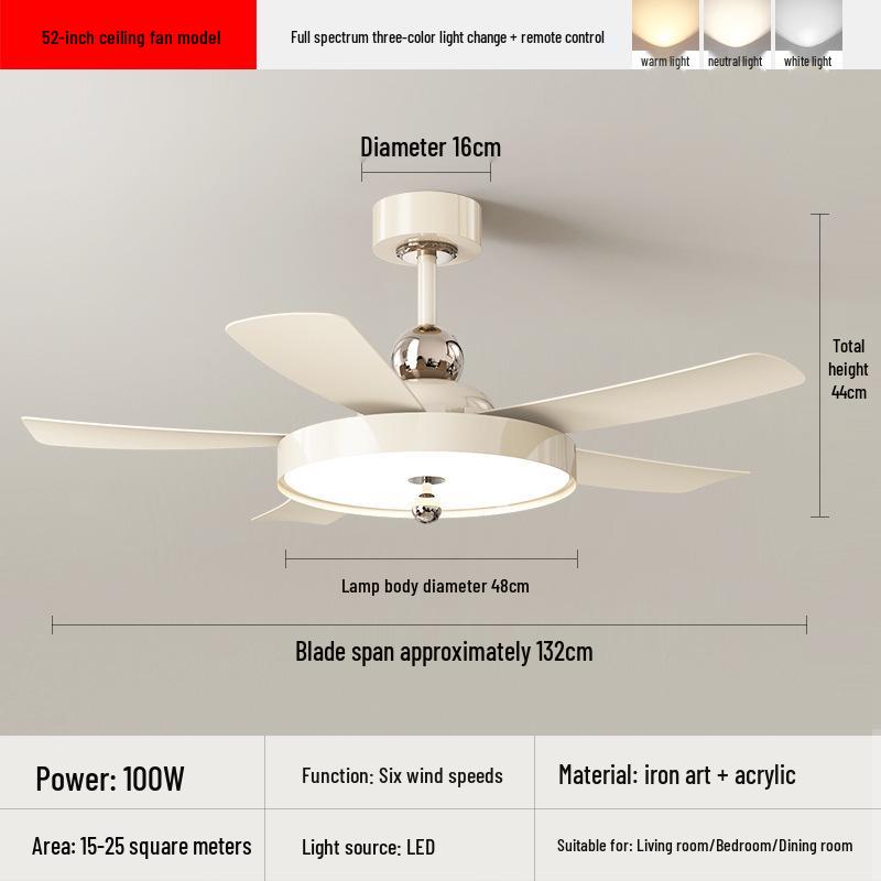 2025 High-End Invisible Ceiling Fan Light with Eye-Protection for Bedroom & Study
