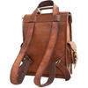 Bag Vintage Leather Rucksack Backpack Men's Genuine Laptop Travel Brown New Real