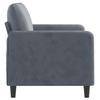 Vidaxl Sofa 2-Osobowa, Ciemnoszary, 120 Cm, Tapicerowana Aksamitem