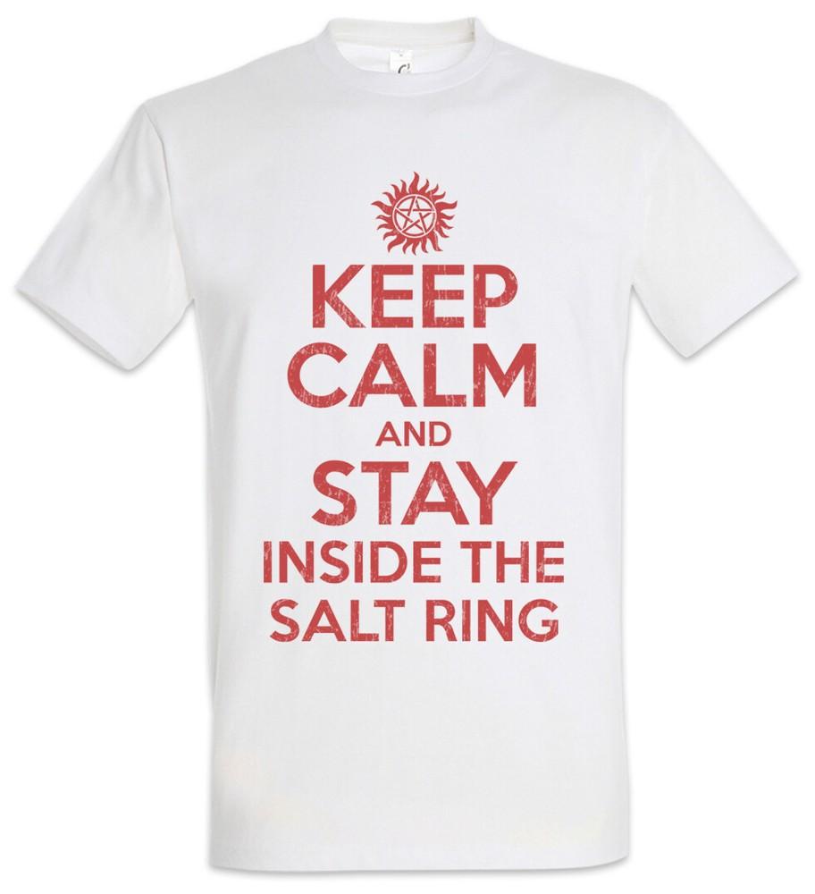 Keep Calm And Stay Inside The Salt Ring Men's T-Shirt Supernatural Fun Logo