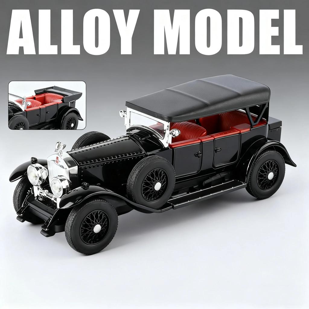 1:32 Металлическая Классическая Модель Старого Автомобиля Сплав Ретро Роскошные Транспортные Средства Модель Автомобиля Симуляция Звук Свет Игрушки для Детей Подарок Литая Металлическая Модель Автомобиля