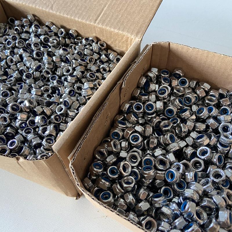 30/150Pcs M4/M5/M6 Nylon Non-slip Self-locking Nuts, Hexagonal Nuts for Construction, Maintenance and Installation