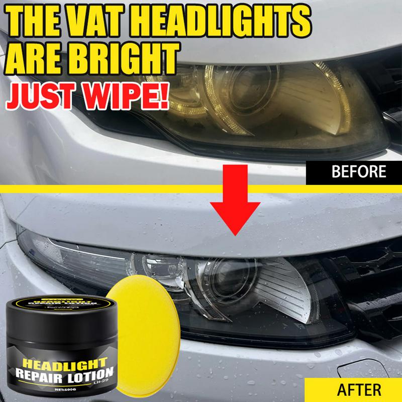 Полировка фар автомобиля Восстановление фар Удаление царапин Полировальная паста для очистки Ремонт Удаление окисления Полироль для восстановления фар