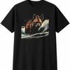 Hyena In the Waves Wildlife Mens Womens T-Shirt Unisex Novelty Gift Tee Funny
