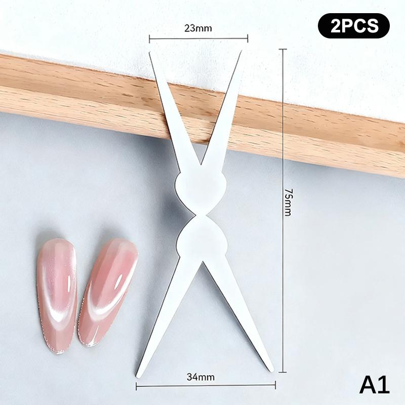 New French Dual Ended French Cat Eye Magnet Tool Y-Shaped Plate Magnetic Auxiliary Tool Gel Polish Magnet Rod Tool DIY