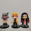 6pcs /Set Kimetsu No Yaiba Anime Figure Kamado Tanjirou Agatsuma Zenitsu Action Figure Demon Slayer Kamado Nezuko Figurine Model