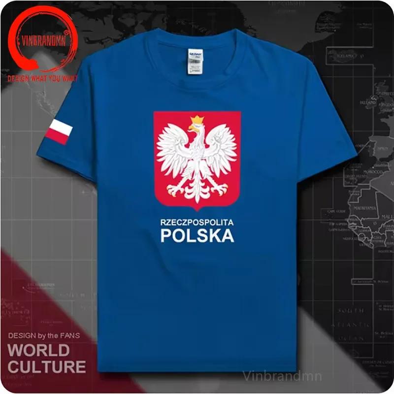 Poland Unisexs T Shirts Unisex Polish Pole Jerseys Hip Hop Nation Cotton Tshirt Fitness Clothing Tops Tee Country Polska Polak Tshirt
