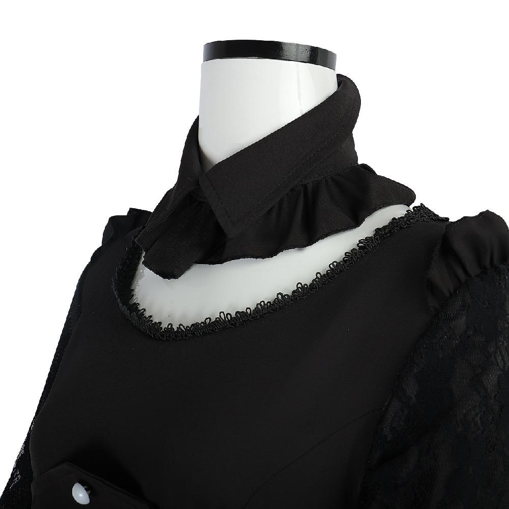 Halloween Retro Gothic Jumpsuit Party Princess Court Plus Size Women's Cosplay Costume Women's Fashion Ball Party Black Long Dress