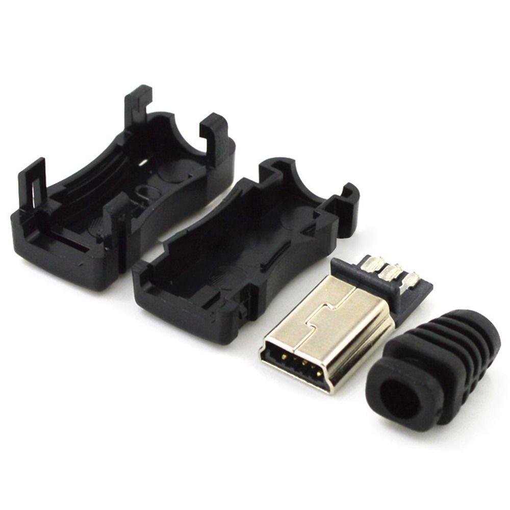 4 In 1 Assemble USB 2.0 Jack 5Pin Wire With Plastic Cover 5Pin Plug Socket USB 2.0 Male Connecto