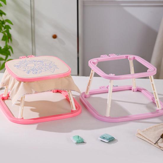 Двухслойная настольная подставка для пялец, регулируемый держатель для пялец для вышивки крестом без помощи рук, швейные инструменты для самостоятельного шитья